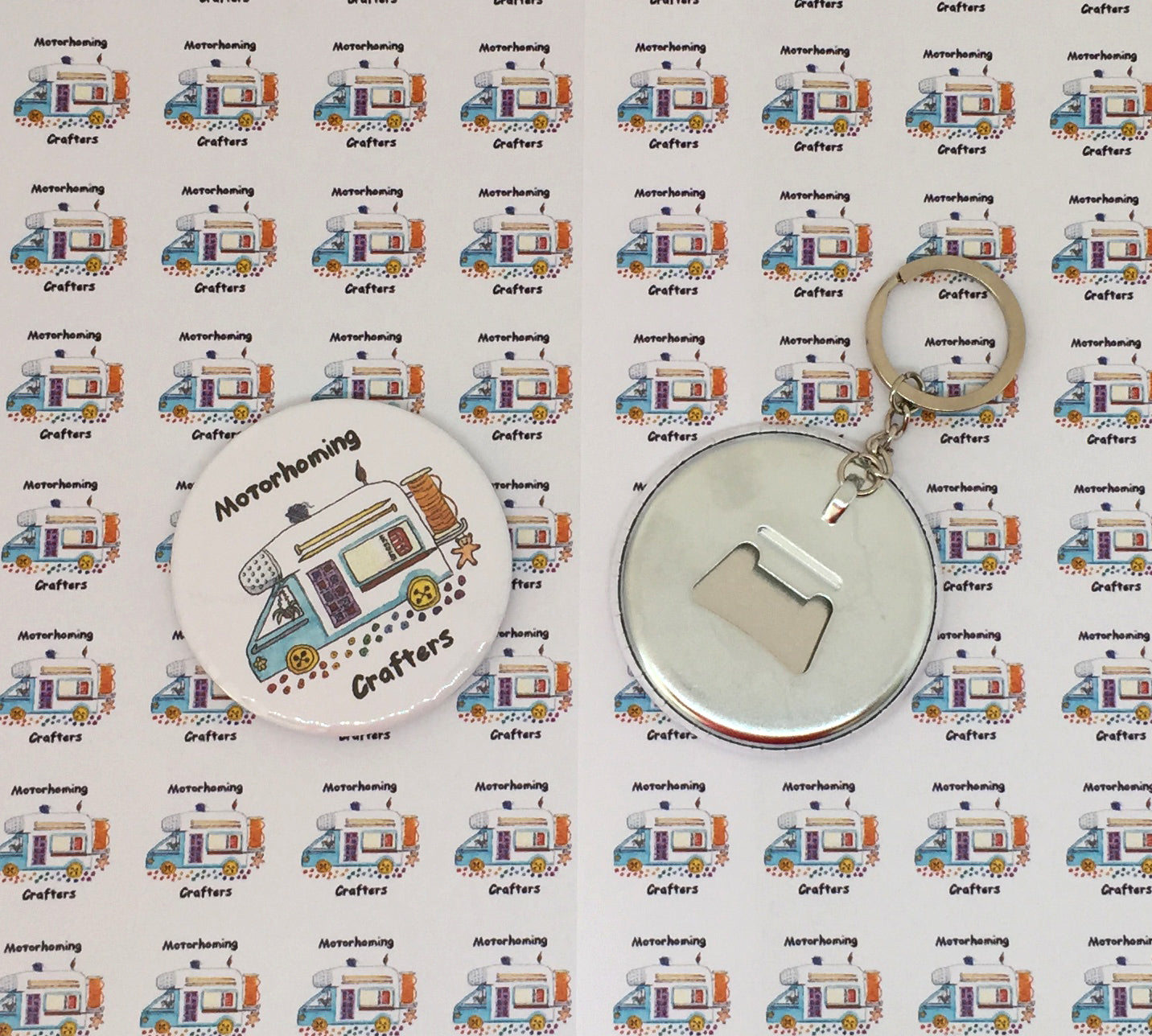 Motorhoming Crafters Keyring Bottle Opener
