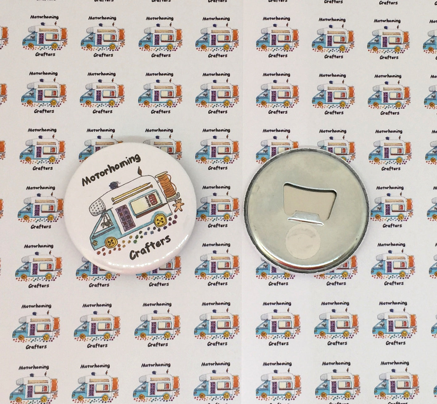 Motorhoming Crafters Bottle Opener Magnet