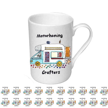 Motorhoming Crafters Tall Bone China Mug