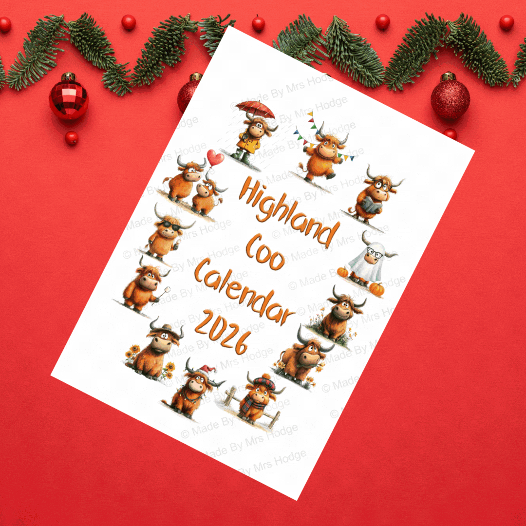 Highland Coo Calendar 2026