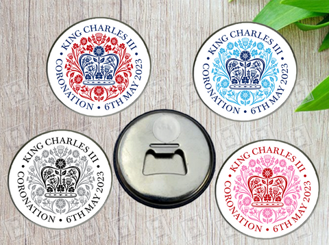 King Charles III Coronation Bottle Opener Magnet