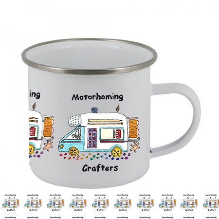 Motorhoming Crafters Enamel Mug