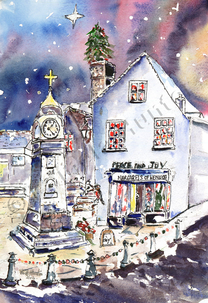 Clocktower at Christmas