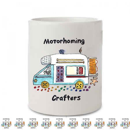 Motorhoming Crafters Ceramic Pencil Pot