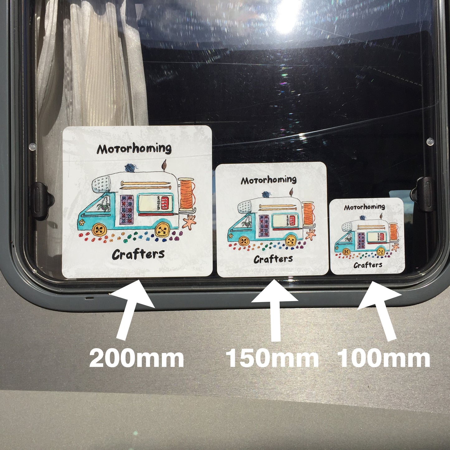 Motorhoming Crafters Stickers ( Free Postage )
