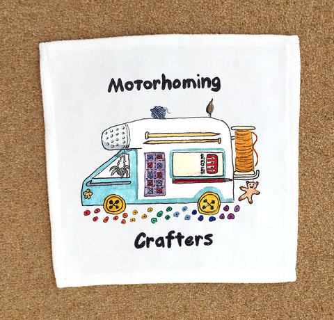 Motorhoming Crafters Small Square Towel